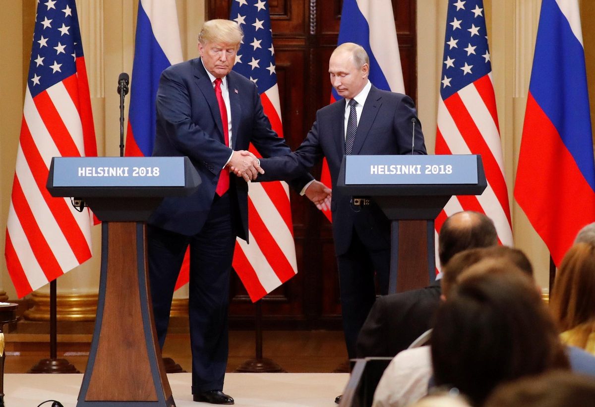 Trump y Putin en la cumbre de Helsinki, el 16 de julio de 2018.