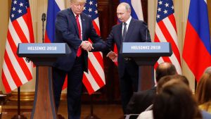 Trump y Putin en la cumbre de Helsinki, el 16 de julio de 2018.
