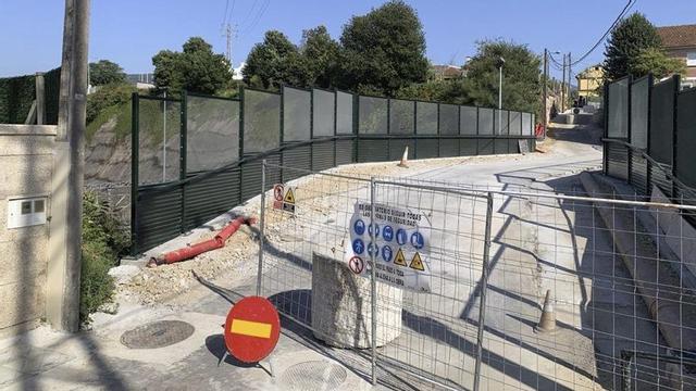 Estado actual de las obras del puente de A Portela, con los bloques de hormigón ya retirados.