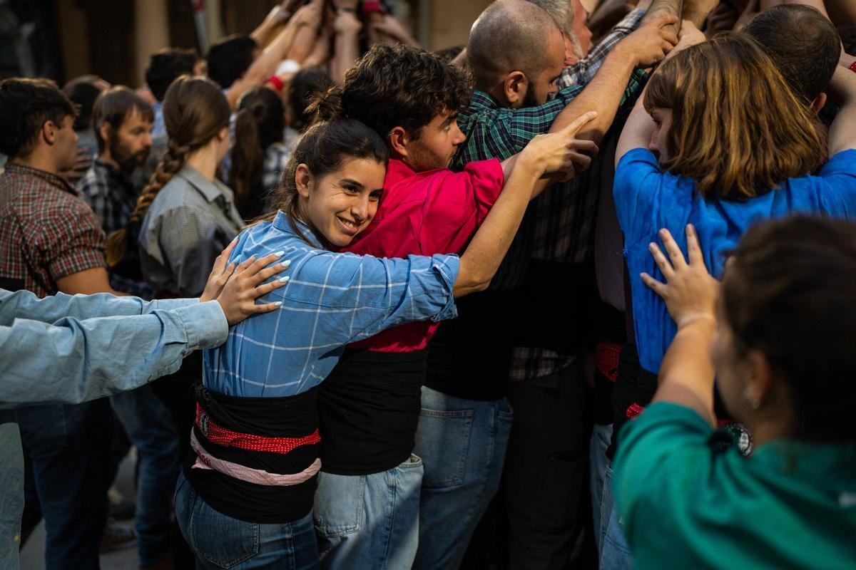 Esquerdats, la colla castellera que ensaya en la Modelo