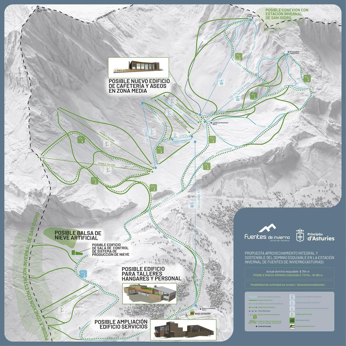 La infografía preparada por la Consejería para dibujar el proyecto presentado en Fuentes de Invierno.