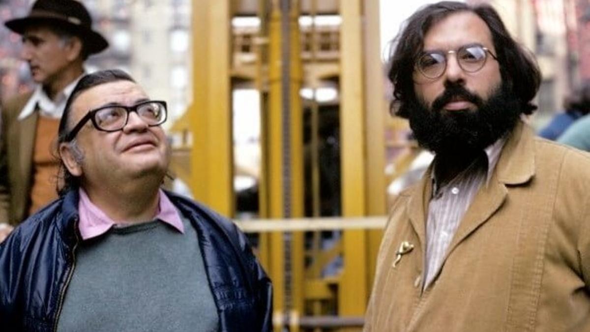 Mario Puzo y Francis Ford Coppola, en el rodaje de 'El Padrino'