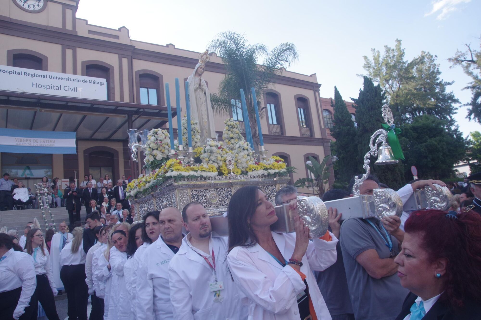 Procesión de la Virgen de Fátima por el barrio de la Trinidad, el domingo 11 de mayo de 2025