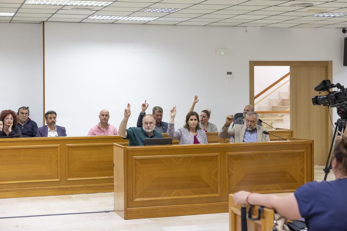 Momento en el que la oposición vota en el pleno del PRI de La Mata