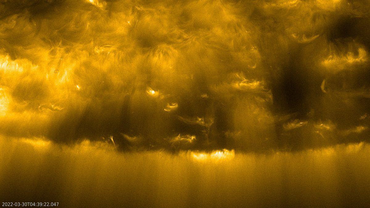 El polo sur del Sol, en una imagen de alta resolución obtenida por Solar Orbiter.