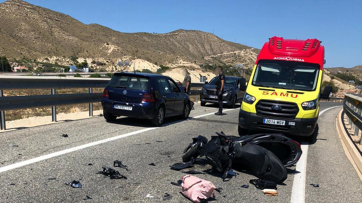 Estado de los vehículos implicados tras el accidente.