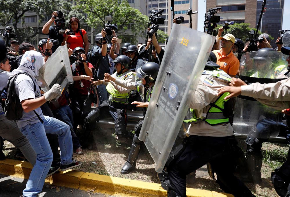 Incidentes en la marcha opositora en Venezuela