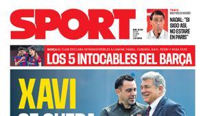 La portada de SPORT de hoy, jueves 25 de abril