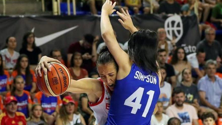 La española Laia Palau, en el partido del pasado domingo ante Gran Bretaña, rival del Grupo A.