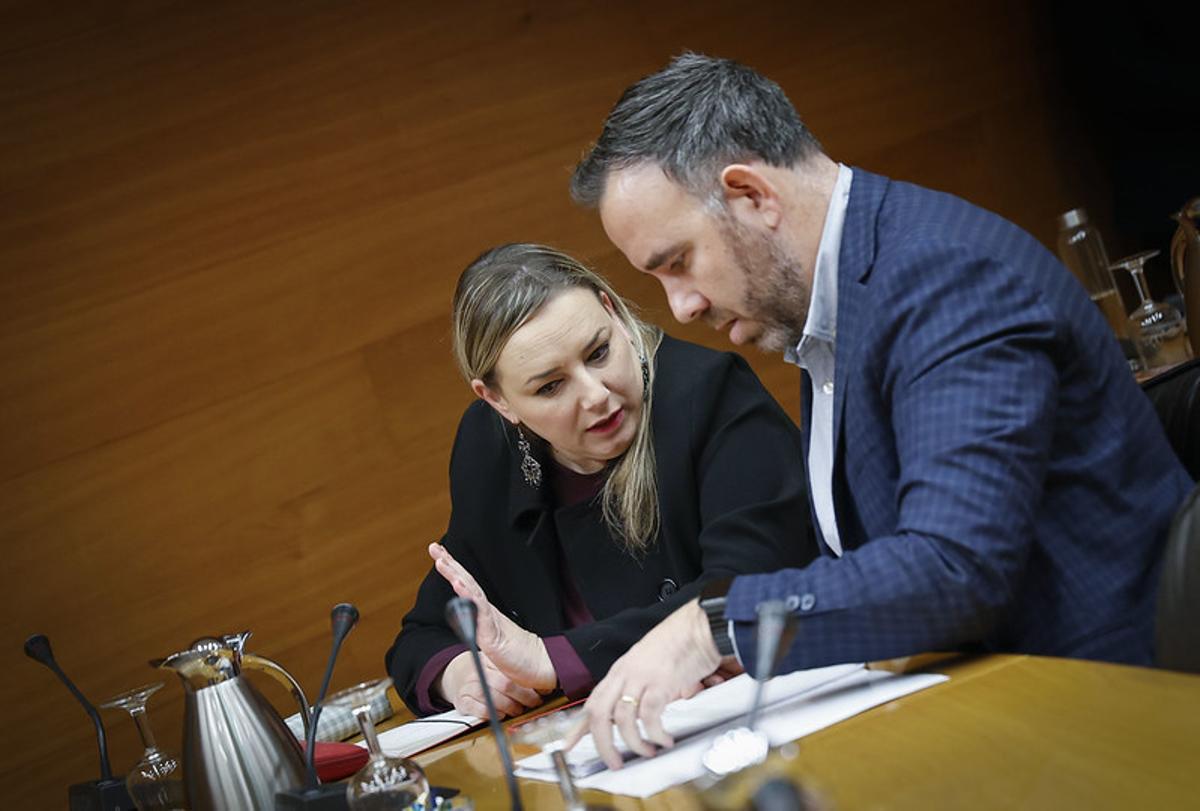 El portavoz de Sanidad del PSPV en las Corts, Rafa Simó, en una comisión.