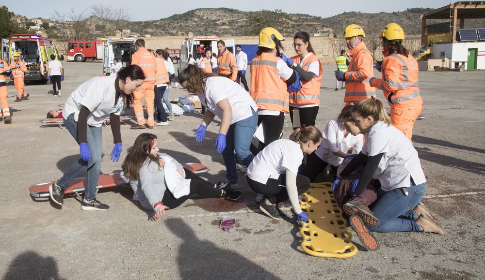 Simulacro de la Escuela de Enfermería de Castelló