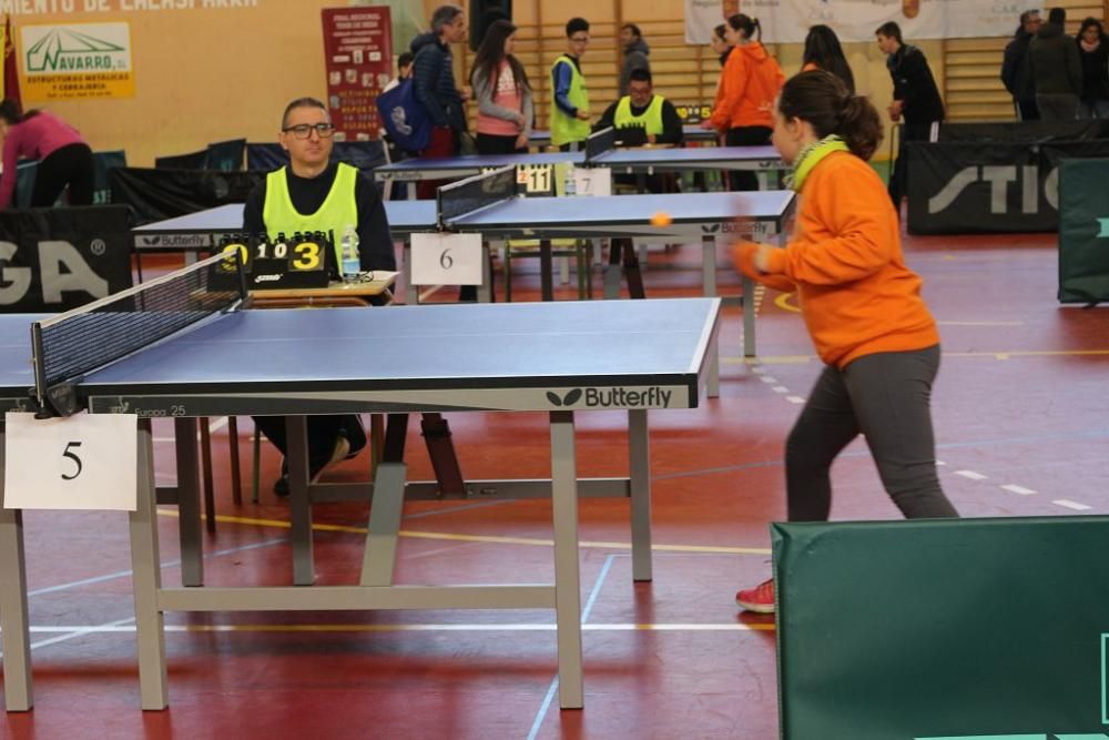 Final regional de tenis de mesa en Calasparra