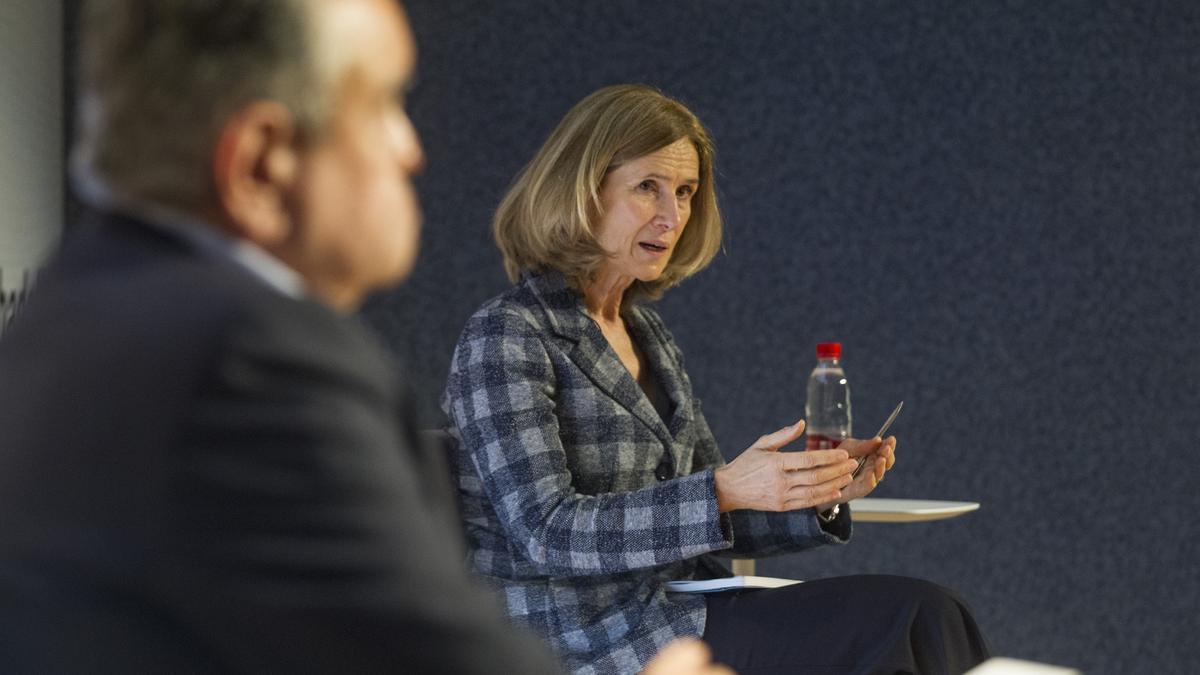 Cristina Garmendia, durante el debate