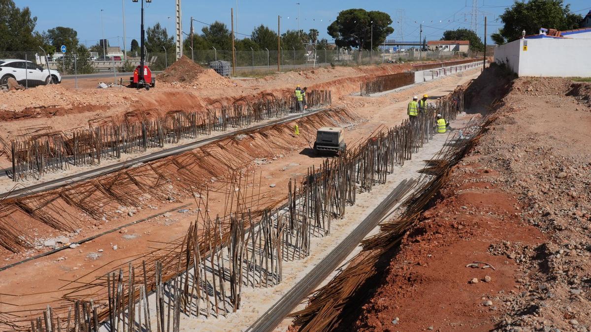 Obras del nuevo acceso ferroviario a PortCastelló.