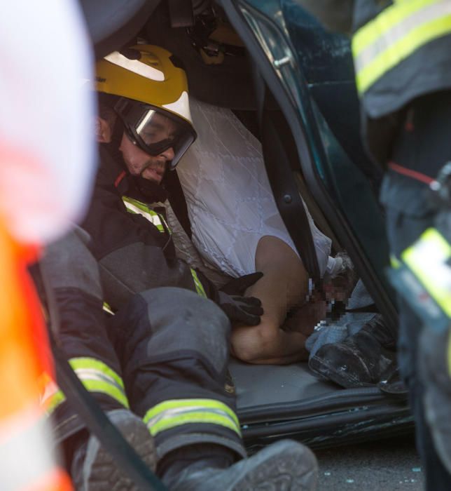 El vehículo de la mujer, de 71 años, ha volcado en la Avenida de la Condomina sobre las 9.30 horas