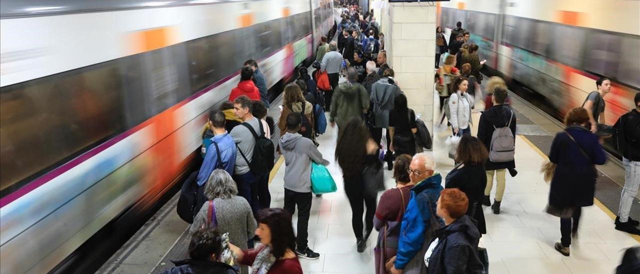 Estación de Rodalies de Plaça Catalunya, en Barcelona.