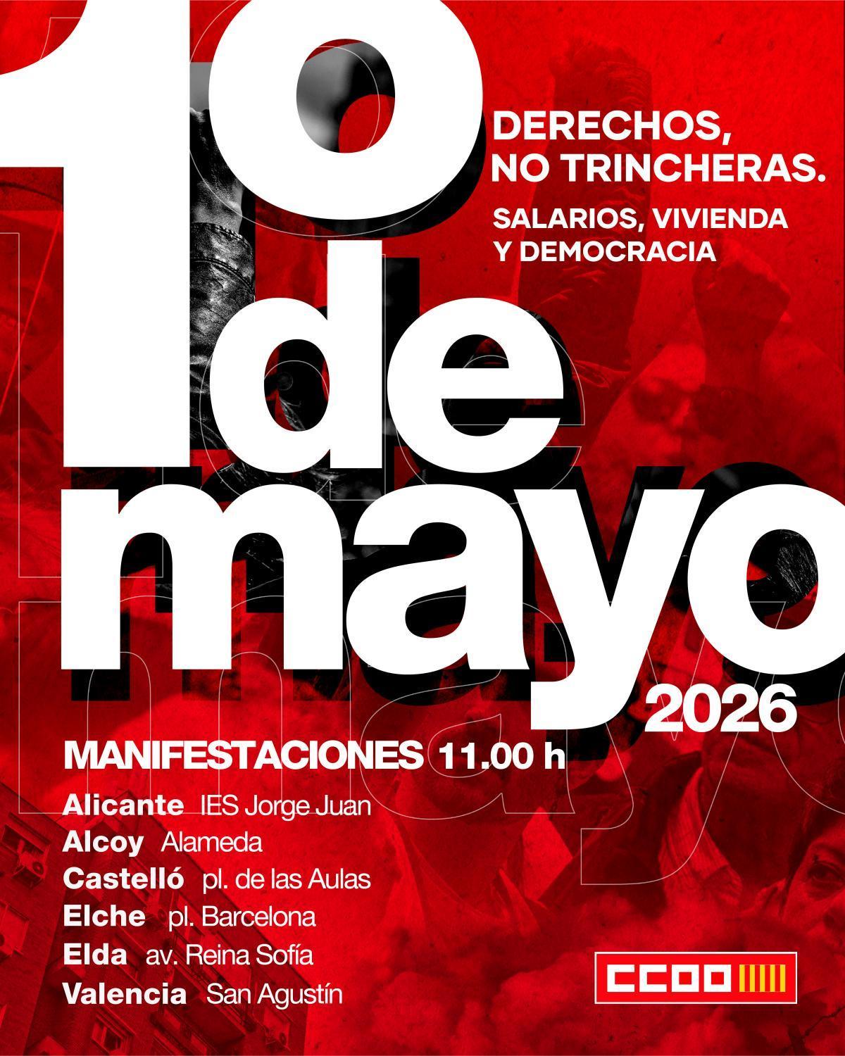 "Trabajar no puede ser sinónimo de pobreza": CCOO y UGT llaman a un 1 ...