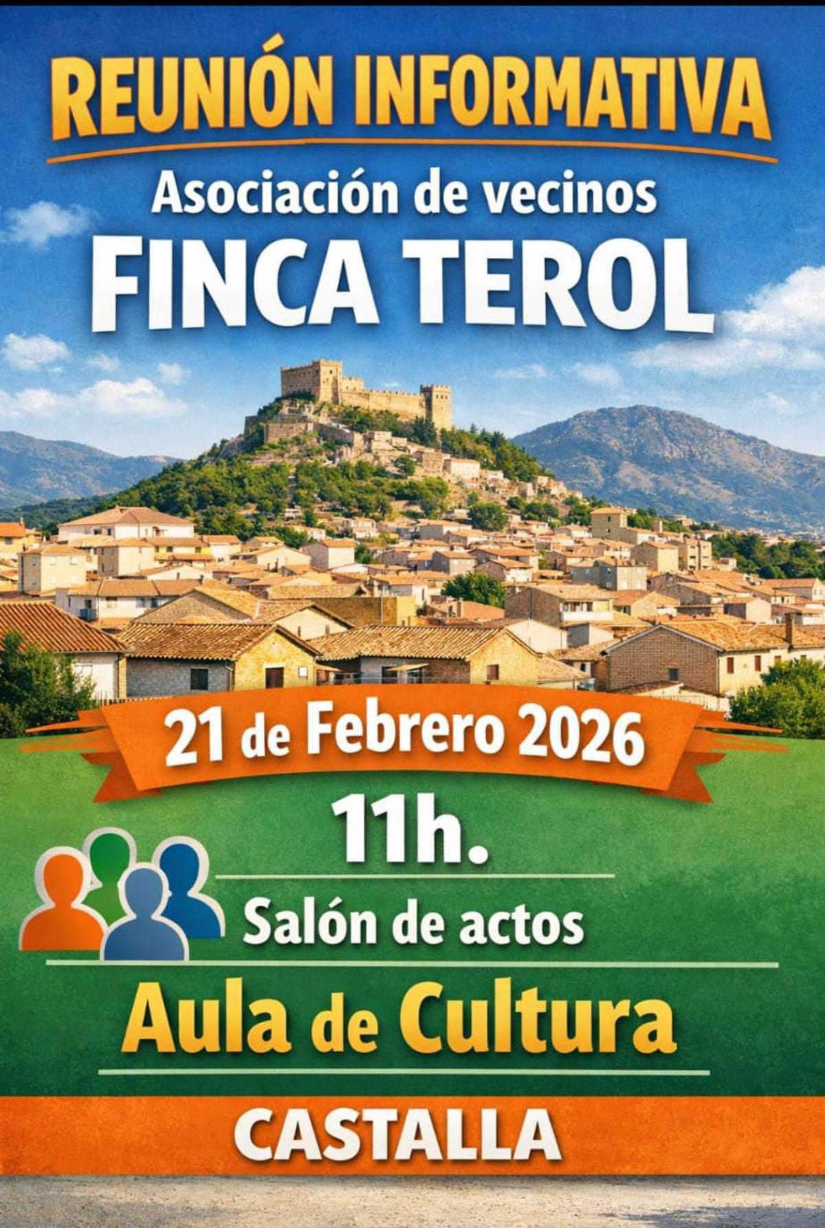 Cartel de la reunión vecinal