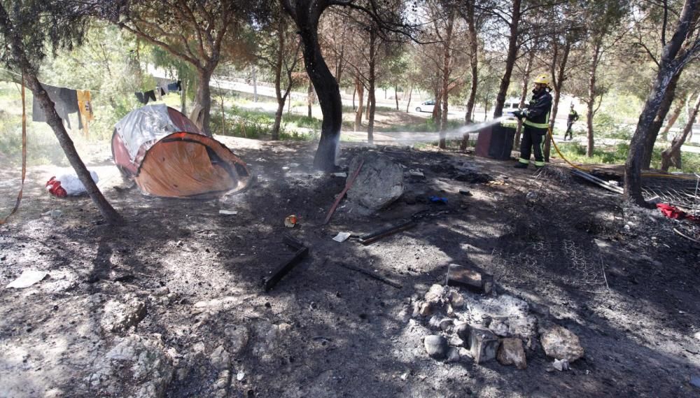 Incendio en el Monte Tossal de Alicante