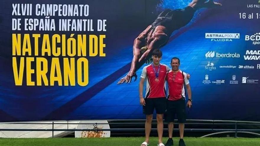 Marcos Garabatos, subcampeón de España infantil en 50 mariposa