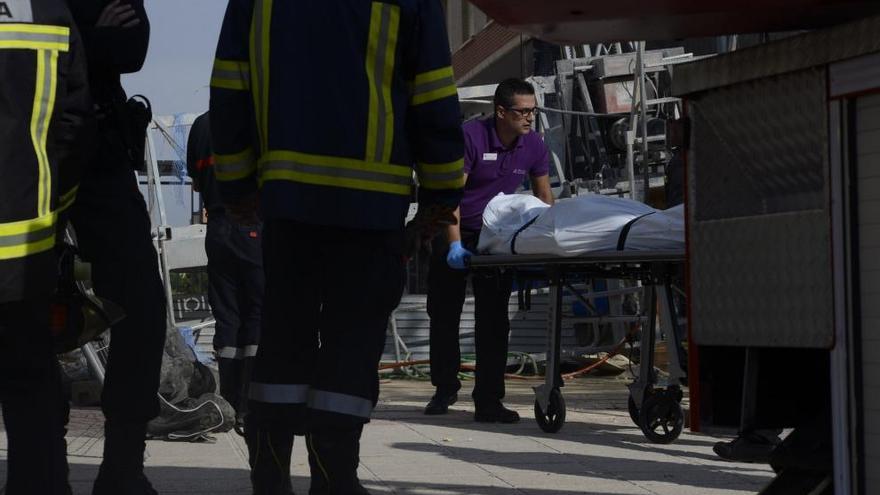 Dos albañiles murieron el año pasado en un accidente laboral en Ronda Sur (Murcia).