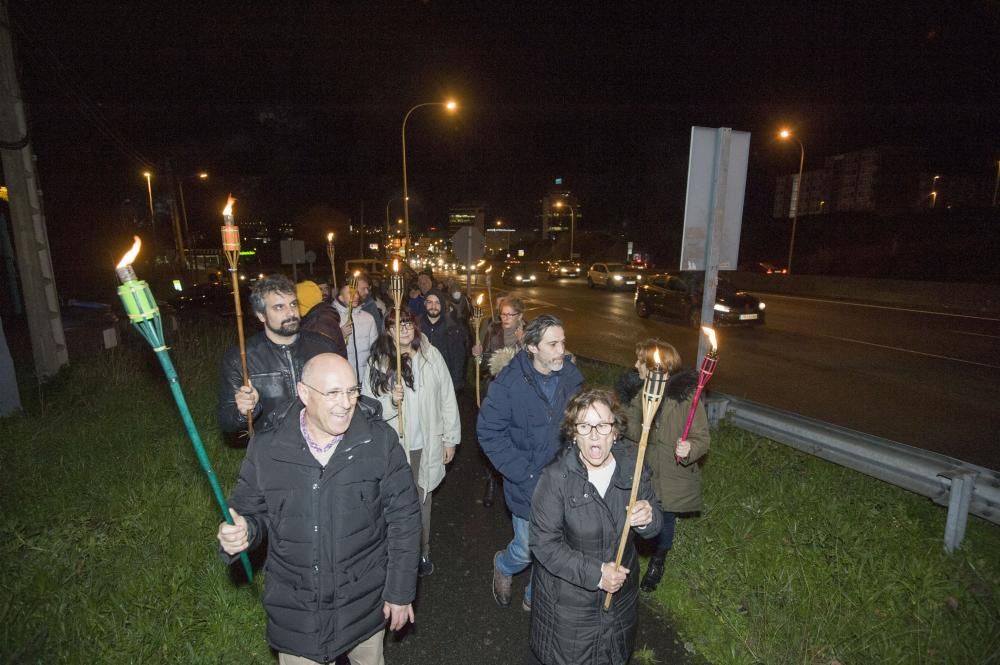 Protesta del colectivo ''Elviña non se vende''