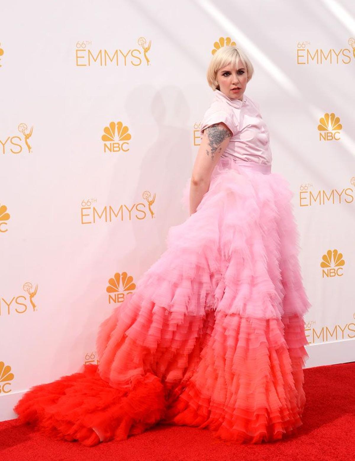Lena Dunham en los Premios Emmy 2014