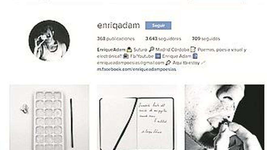 Los poemas y fotos del Cordobés Enrique Adam en Instagram