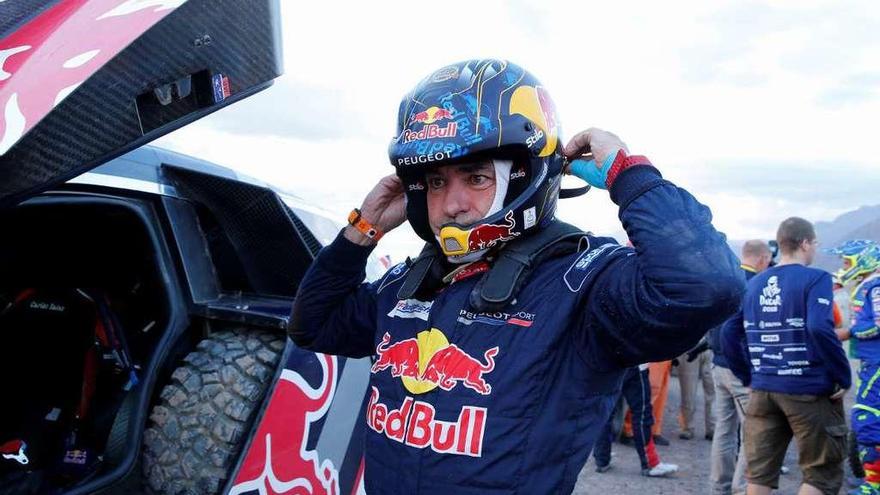 Sainz, ayer a la conclusión de la etapa. // Reuters