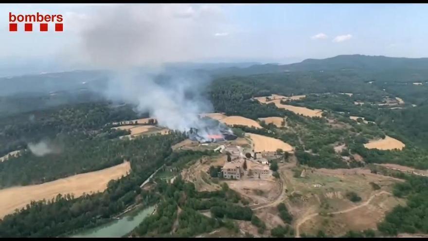 Petit foc al term de Santa Maria d'Oló