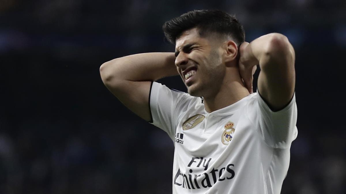 Marco Asensio, en un partido del Madrid.