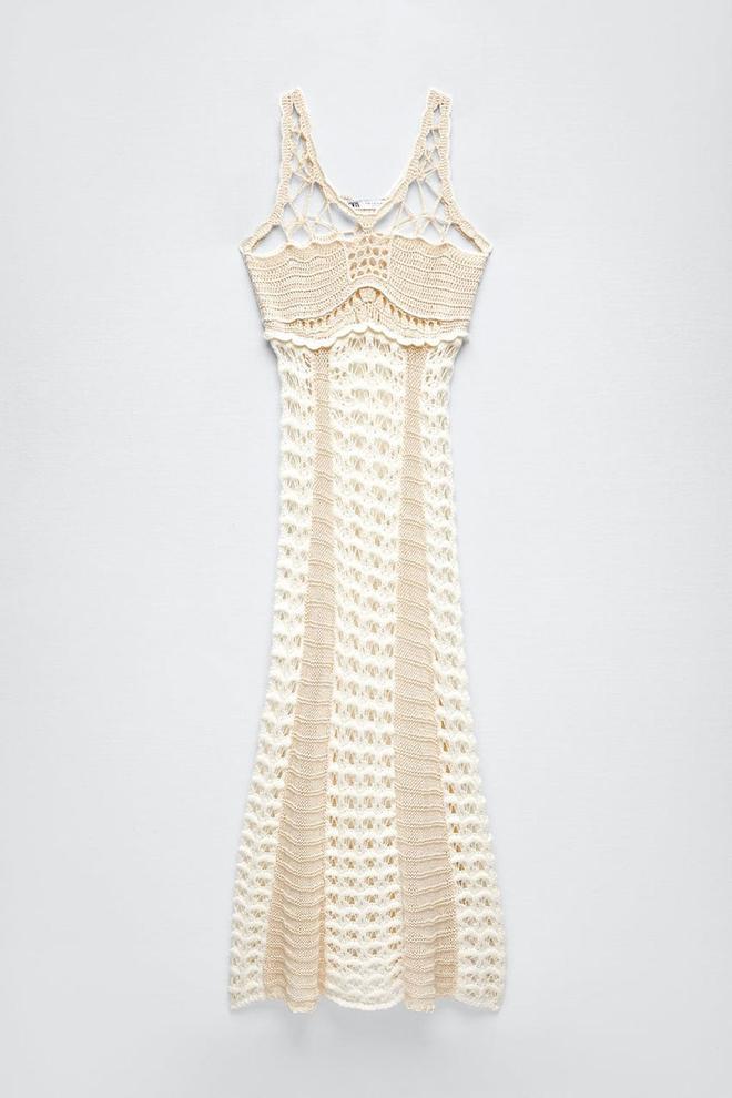 Vestido crochet de Zara (precio: 59,95 euros)