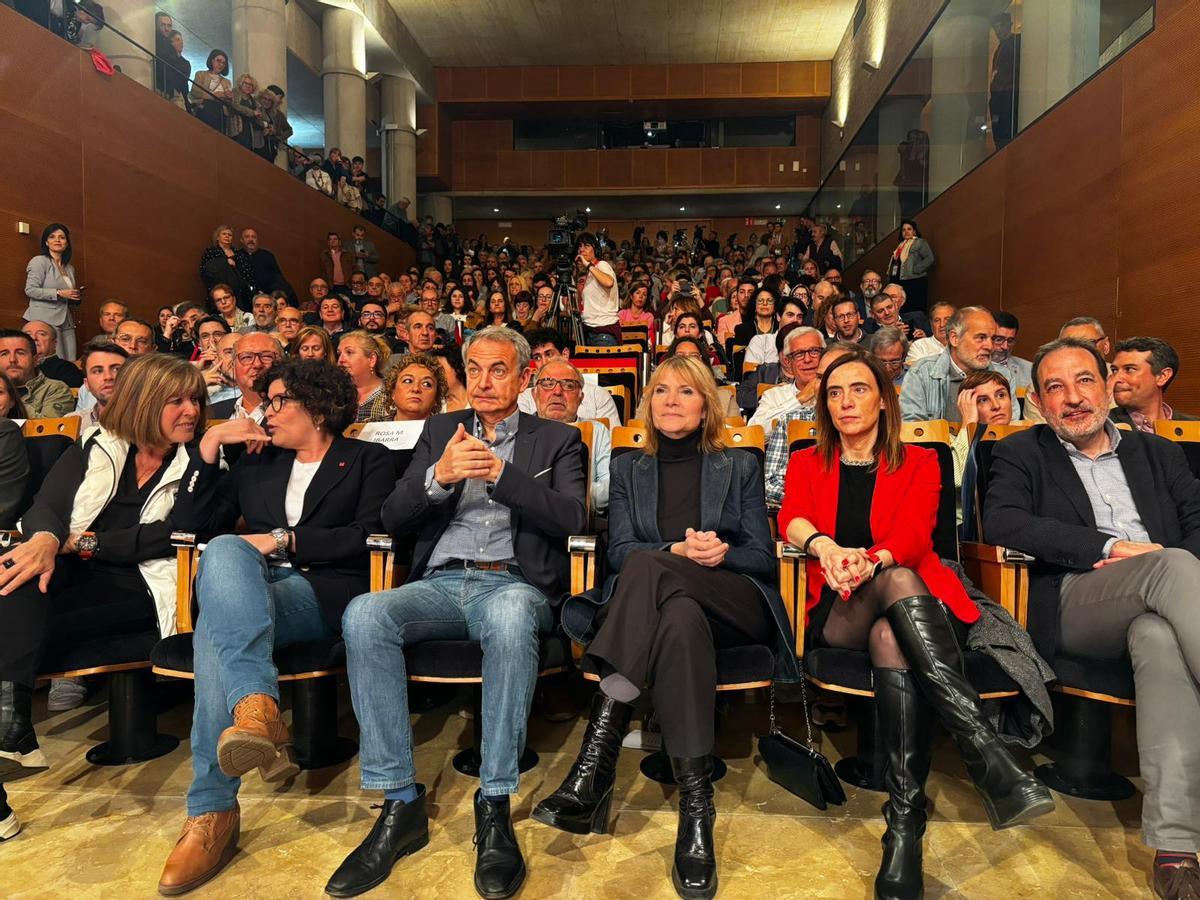 El expresidente José Luis Rodríguez Zapatero en el mitin del PSC en Tarragona