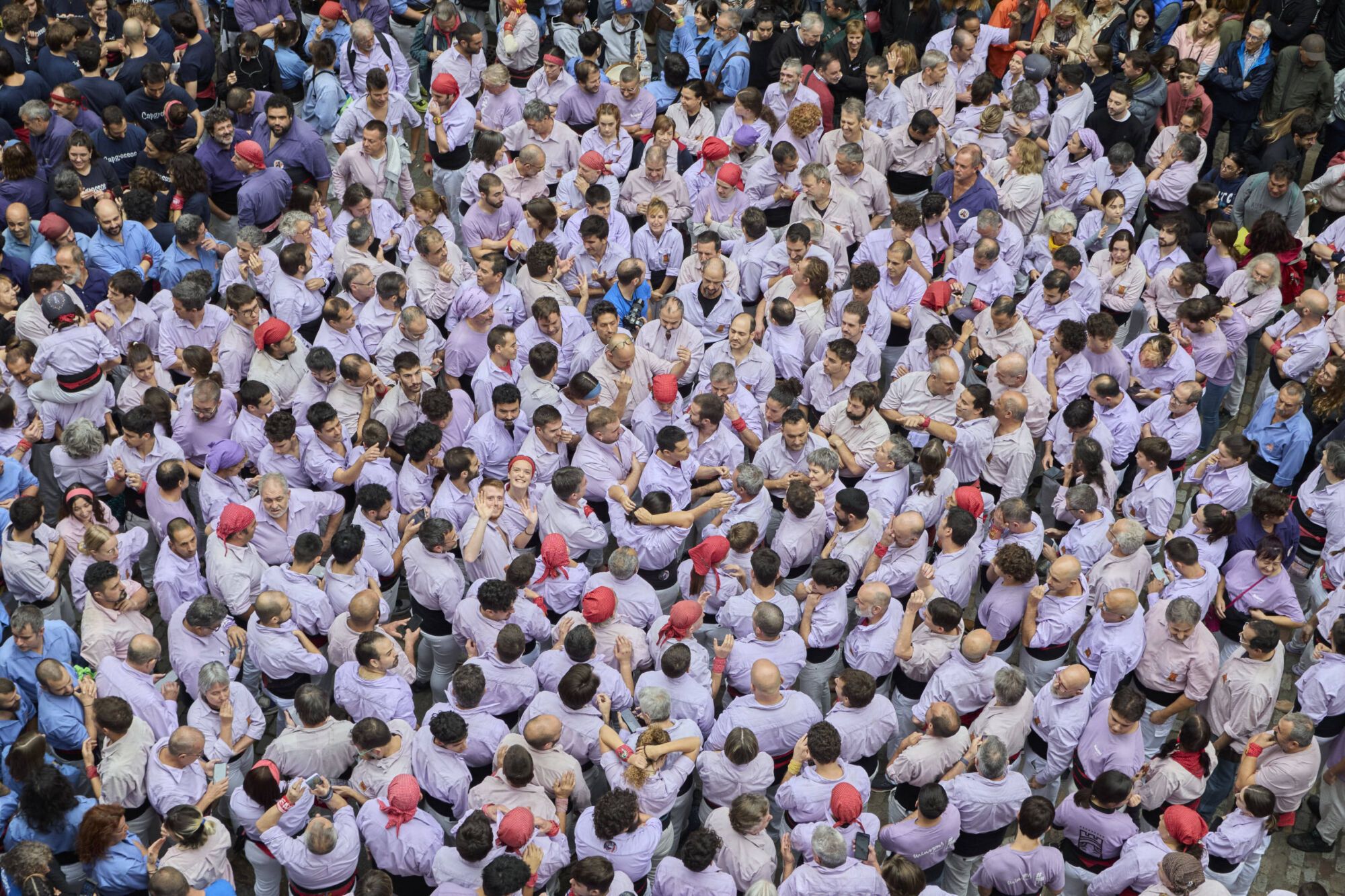 Diada Cartelera amb Els Marrecs de Salt, Capgrossos i Minyons de Terrassa a la plaça del Vi.