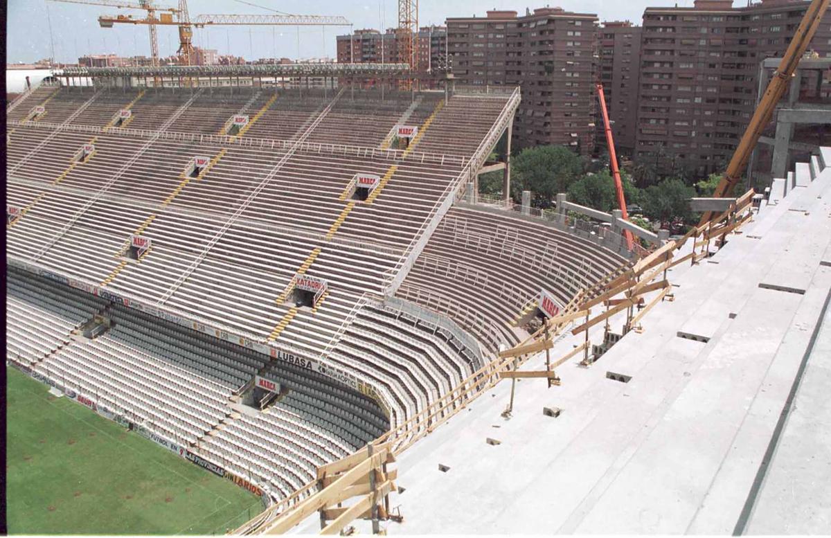 Mestalla en obras a lo largo de su historia Mestalla en obras a lo largo de su historia