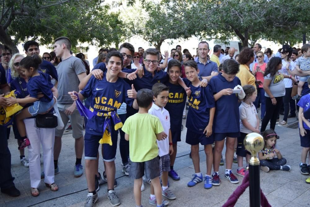 Celebración del ascenso a Segunda División A del UCAM