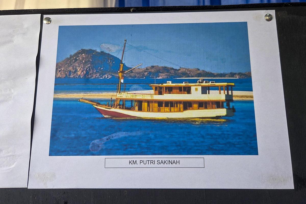 El barco que se hundió en Indonesia.