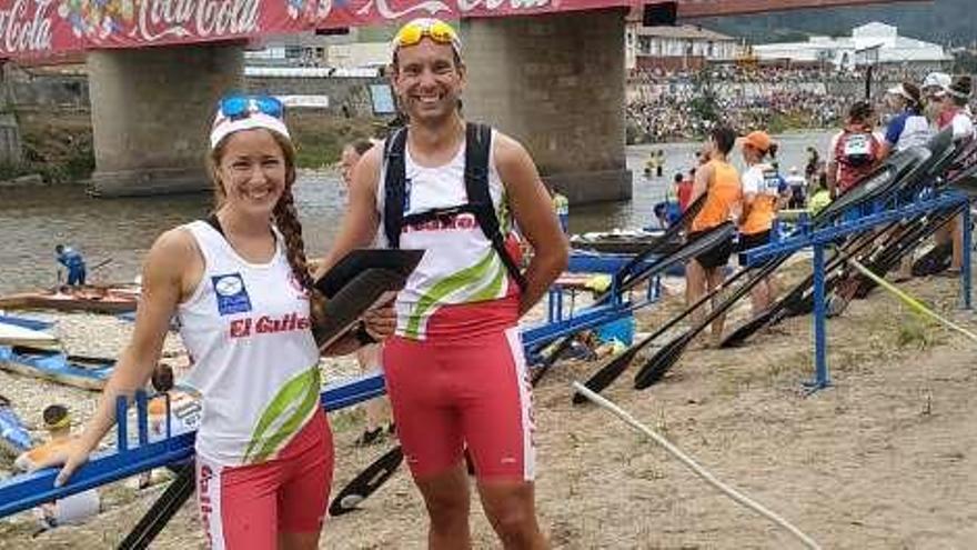 Natalia García Menéndez y Alejandro Canal antes de la salida.