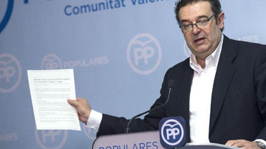 El Partido Popular mantendrá a Gerardo Camps en la lista al Congreso por Alicante