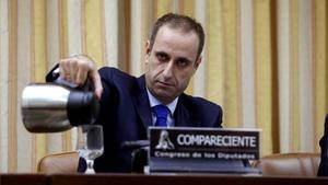 Jaime Ponce, presidente del FROB, durante una comparecencia en el Congreso.