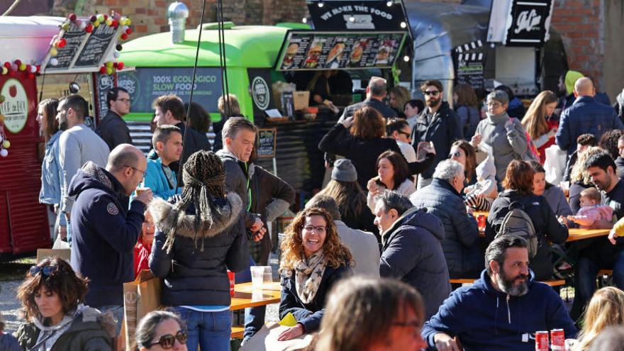 Visitants a l&#039;espai gastronòmic.