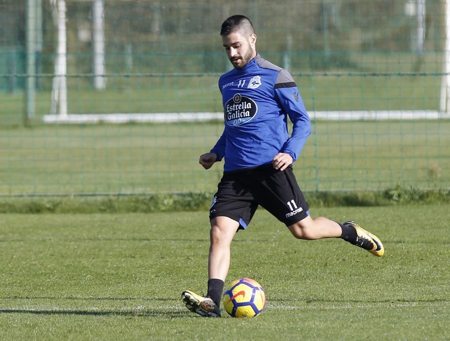 Último entrenamiento antes del Dépor-LasPalmas