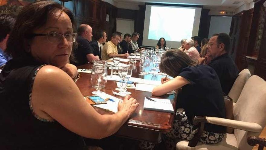 Antonia Ramos, en la reunión del Ministerio de Agricultura.