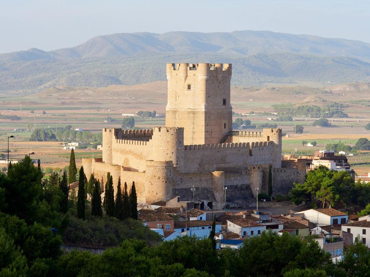 Vista del Castillo de Villena, en Alicante