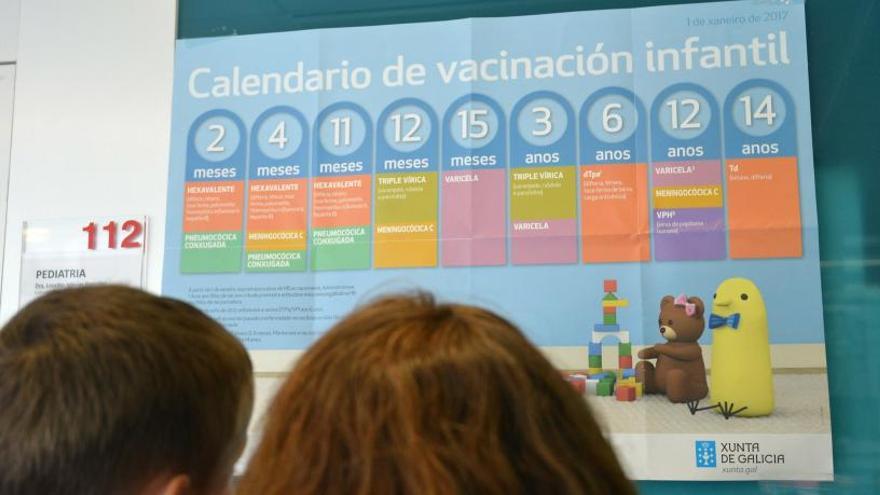 Calendario de vacunación infantil del Sergas.