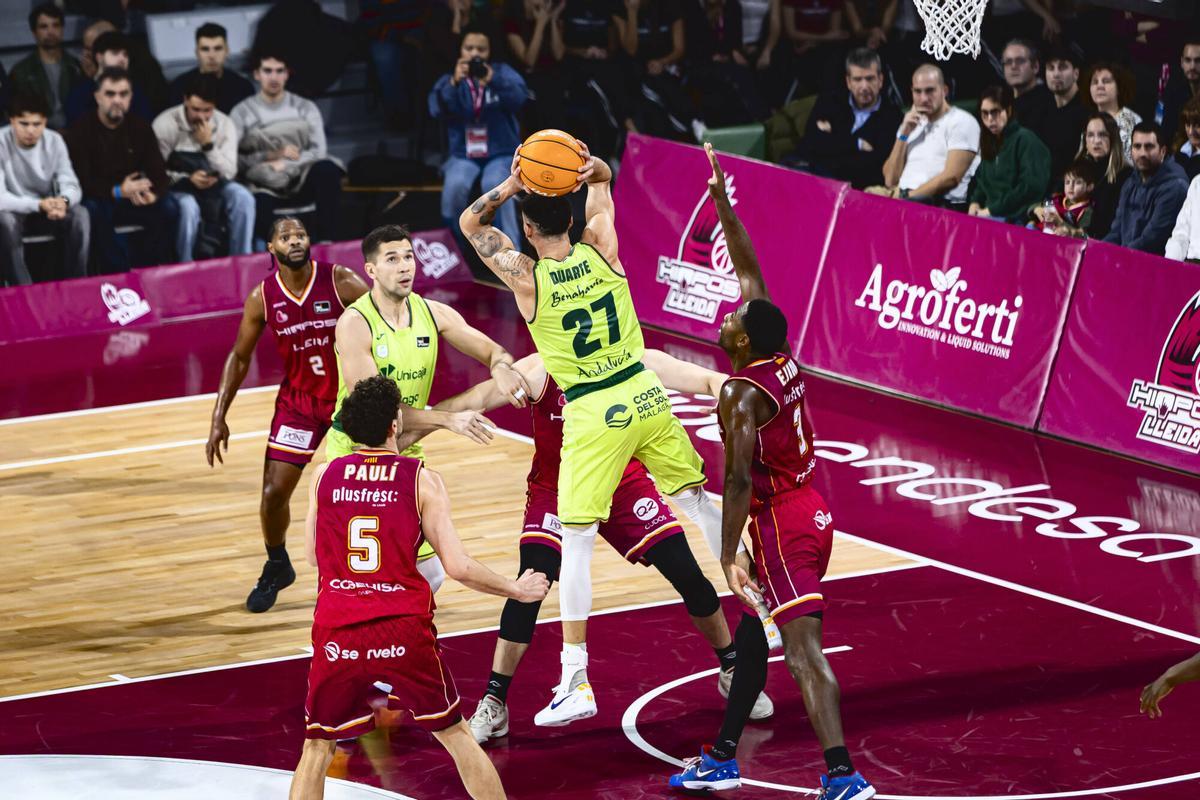 Partido de la novena jornada de la Liga Endesa entre Lleida y Unicaja