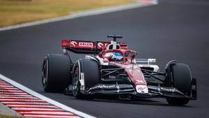 Bottas, al volante del Alfa Romeo