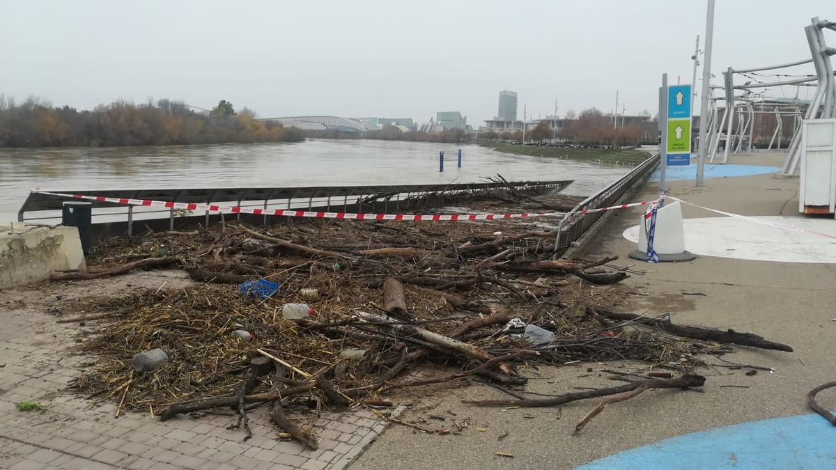 Zaragoza empieza a limpiar los efectos de la crecida