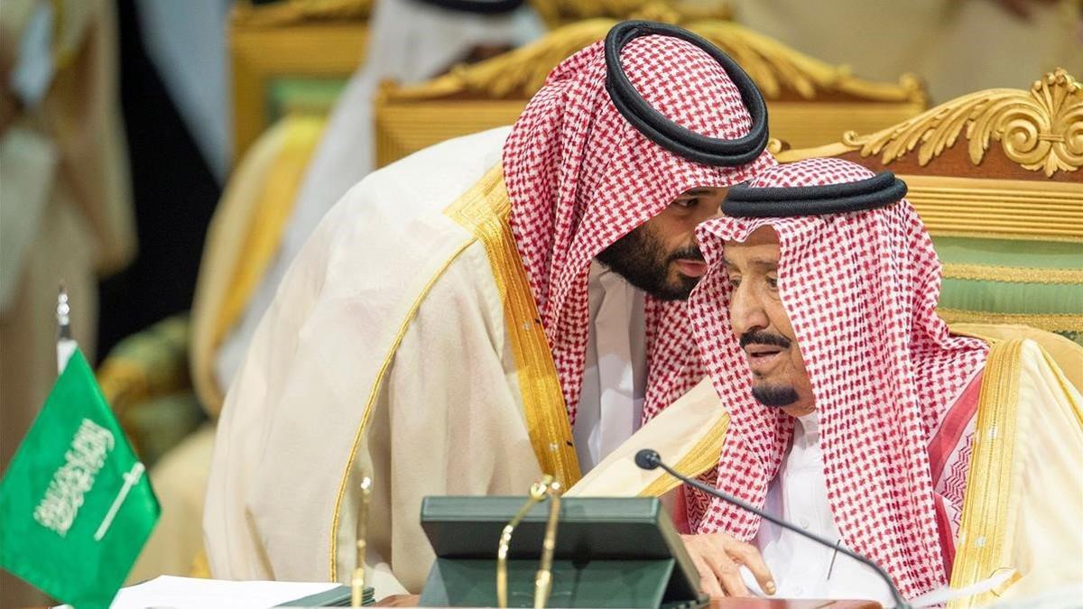 rey saudí salman bin abdulaziz y el principe heredero mohamed bin salman