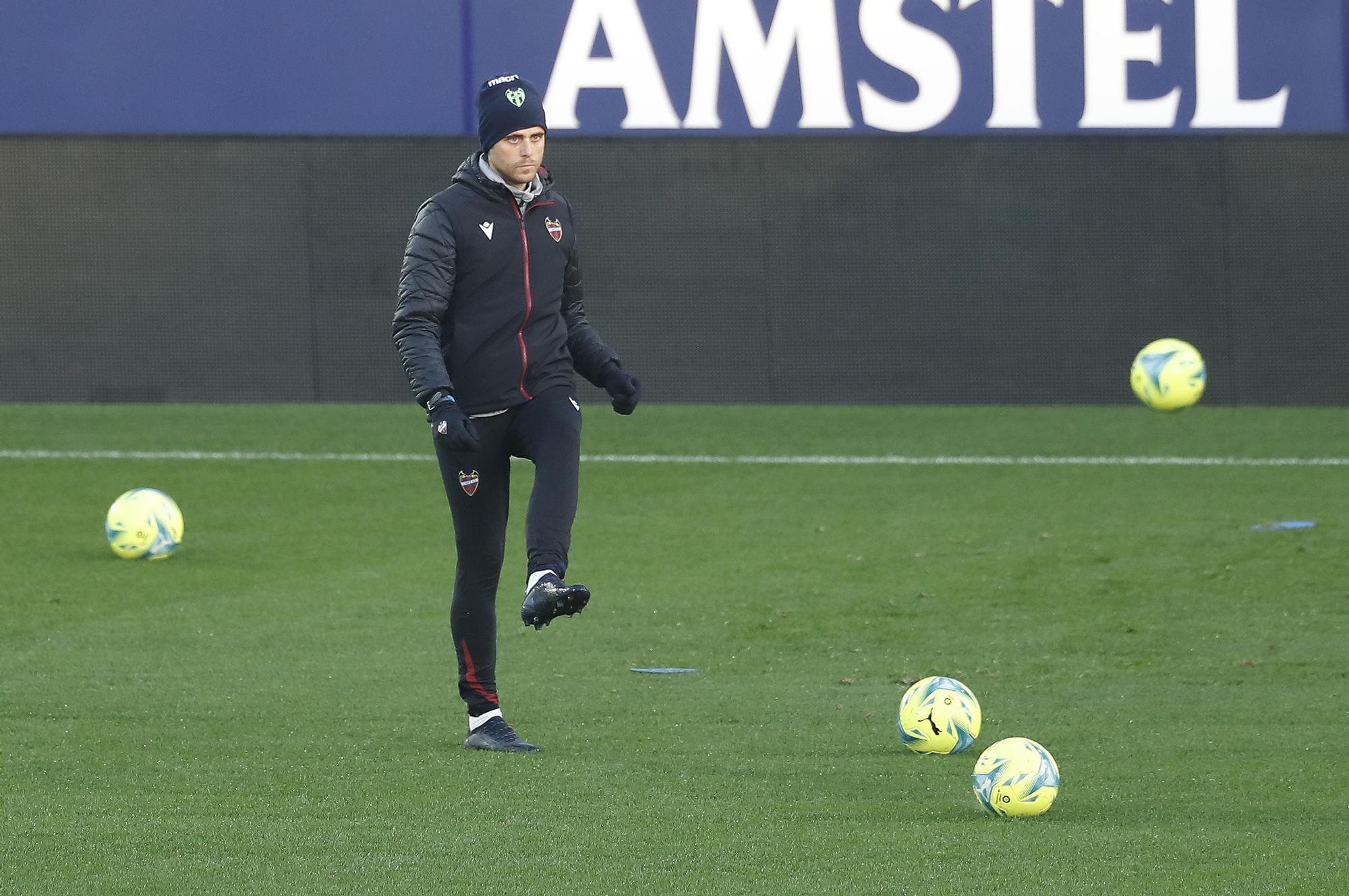 Sesión del Levante en el Ciutat antes de enfrentarse al Valencia